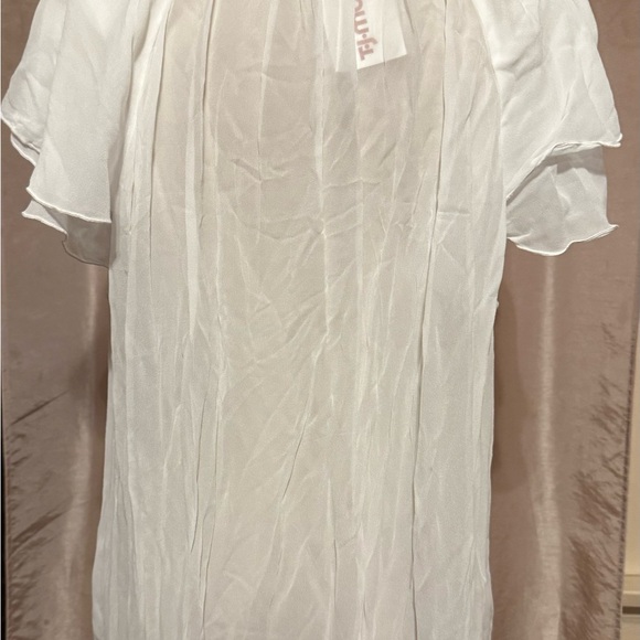 White Ruffled Blouse - Picture 2 of 3